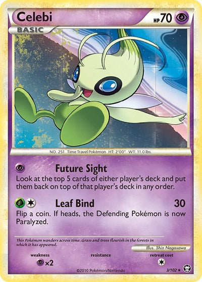 Celebi (Triumphant) Light Play Holofoil