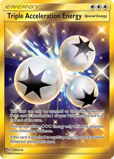 Triple Acceleration Energy (Secret) (SM - Unbroken Bonds) Light Play Holofoil