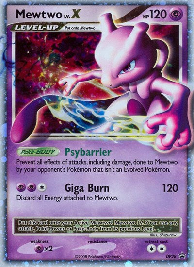 Mewtwo LV.X - DP28 (Diamond and Pearl Promos) Medium Play Holofoil