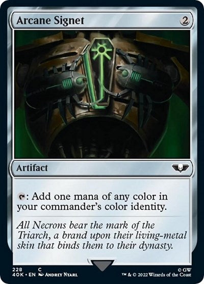 Arcane Signet (228) (Surge Foil) (Universes Beyond: Warhammer 40K) Light Play Foil