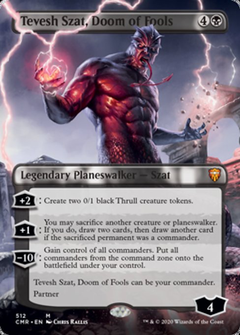 Tevesh Szat, Doom of Fools (Borderless) (Commander Legends) Light Play Foil