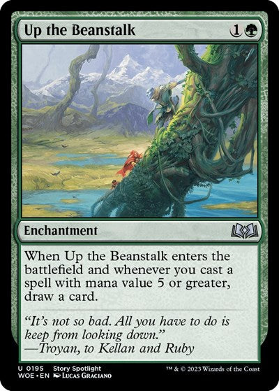 Up the Beanstalk (Wilds of Eldraine) Light Play Foil