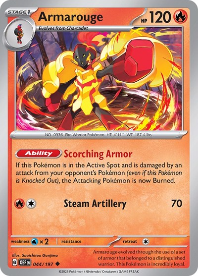 Armarouge (Scarlet and  Violet: Obsidian Flames) Light Play Reverse Holofoil