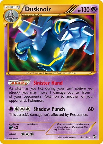 Dusknoir (104 Secret Rare) (Plasma Blast) Light Play Holofoil