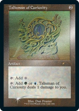 Talisman of Curiosity (Retro Frame) (Foil Etched) (Secret Lair) Light Play Foil