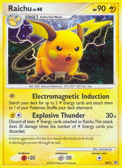 Raichu (Diamond and Pearl Promos) Light Play Holofoil