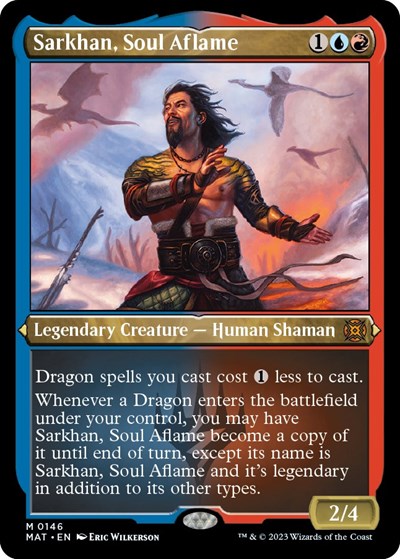 Sarkhan, Soul Aflame (Foil Etched) (March of the Machine: The Aftermath) Light Play Foil