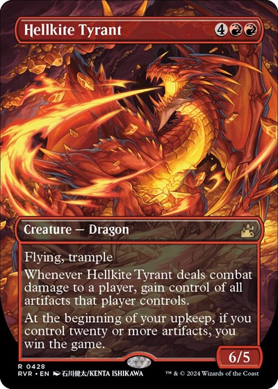 Hellkite Tyrant (Anime Borderless) (Ravnica Remastered) Light Play