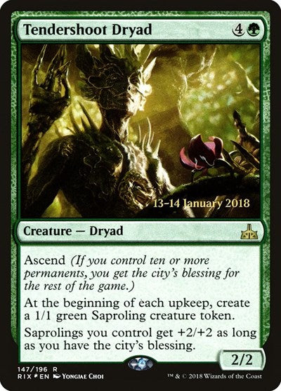 Tendershoot Dryad (Promos: Prerelease Cards) Light Play Foil