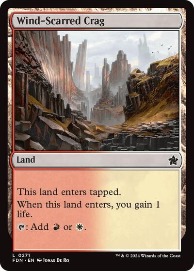 Wind-Scarred Crag (Foundations) Near Mint Foil