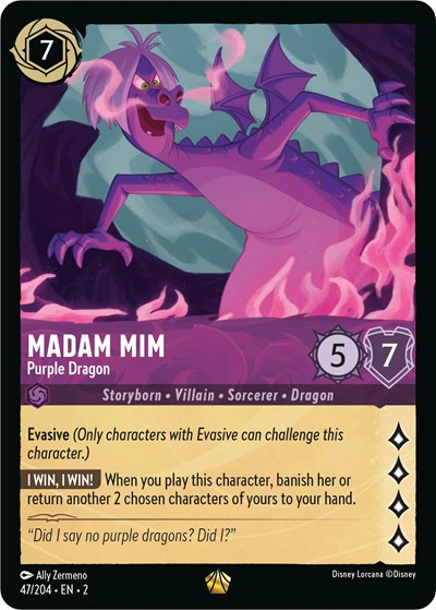 Madam Mim - Purple Dragon (Rise of the Floodborn) Light Play