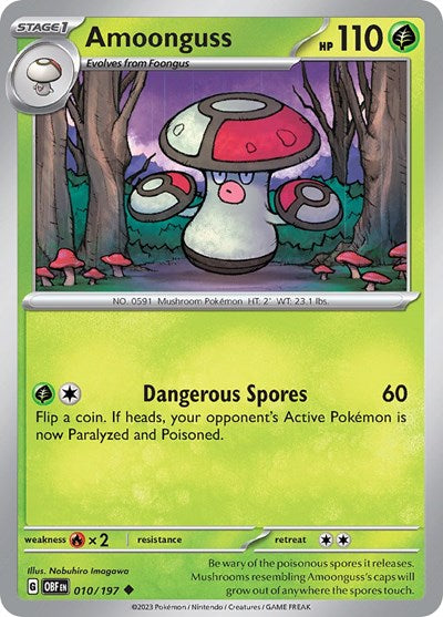 Amoonguss (Scarlet and  Violet: Obsidian Flames) Light Play Reverse Holofoil