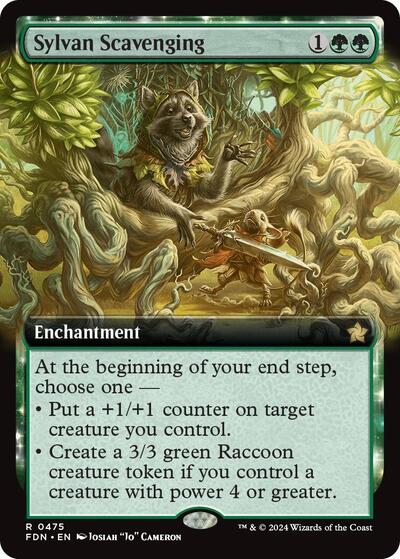 Sylvan Scavenging (Extended Art) (Foundations) Light Play