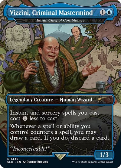 Vizzini, Criminal Mastermind - Baral, Chief of Compliance (Secret Lair) Light Play Foil