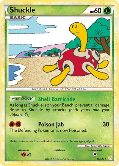 Shuckle (HeartGold SoulSilver) Medium Play Holofoil