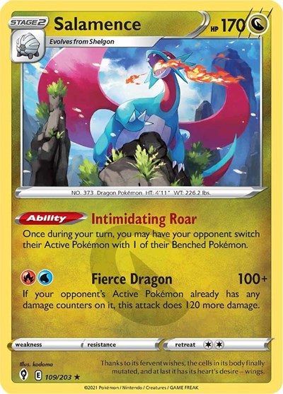 Salamence (SWSH07: Evolving Skies) Light Play Holofoil