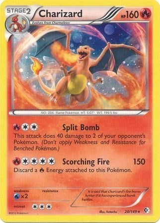 Charizard - 20/149 (Cosmos Holo) (Blister Exclusives) Heavy Play Holofoil