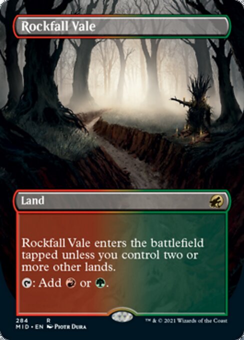 Rockfall Vale (Borderless) (Innistrad: Midnight Hunt) Light Play