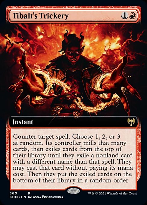 Tibalt's Trickery (Extended Art) (Kaldheim) Light Play Foil