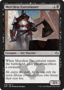 Merciless Executioner (Fate Reforged) Light Play Foil