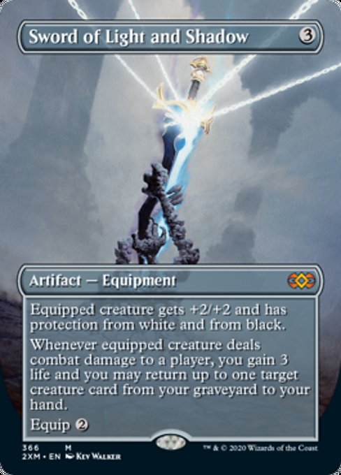 Sword of Light and Shadow (Borderless) (Double Masters) Light Play Foil