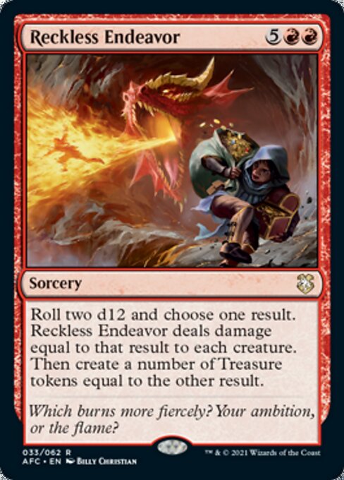 Reckless Endeavor (Commander 2021 Forgotten Realms) Light Play