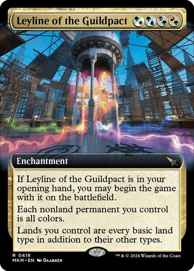 Leyline of the Guildpact (Extended Art) (Murders at Karlov Manor) Light Play Foil