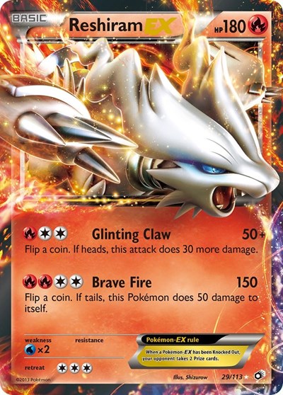 Reshiram EX (Legendary Treasures) Light Play Holofoil