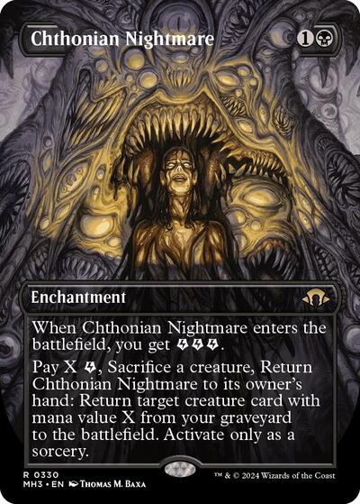 Chthonian Nightmare (Borderless) (Modern Horizons 3) Light Play