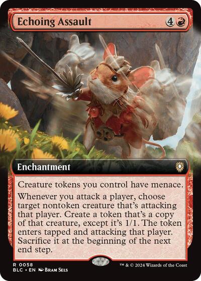 Echoing Assault (Extended Art) (Commander: Bloomburrow) Light Play