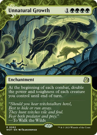 Unnatural Growth (Wilds of Eldraine: Enchanting Tales) Light Play