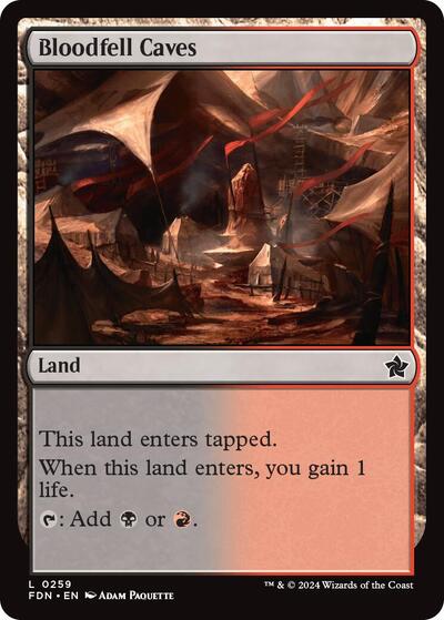 Bloodfell Caves (Foundations) Near Mint Foil