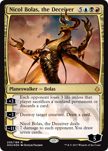 Nicol Bolas, the Deceiver (Hour of Devastation) Light Play Foil