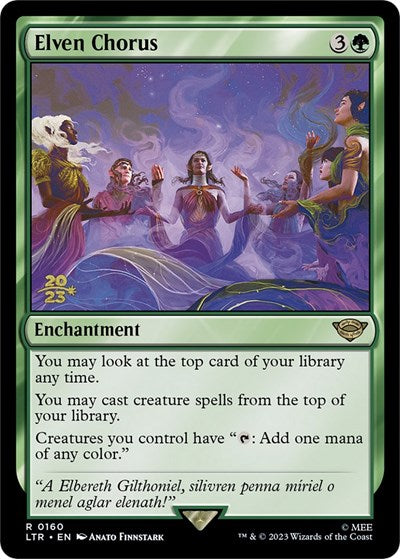 Elven Chorus (Promos: Prerelease Cards) Light Play Foil