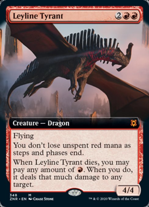 Leyline Tyrant (Extended Art) (Zendikar Rising) Light Play