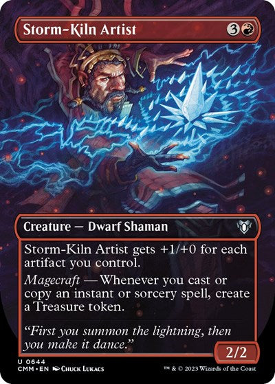 Storm-Kiln Artist (Borderless) (Commander Masters) Light Play Foil