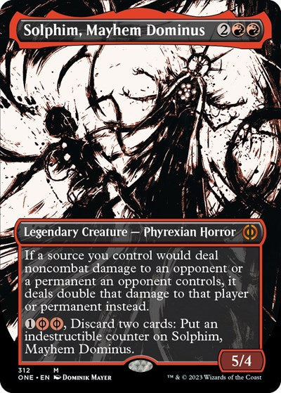 Solphim, Mayhem Dominus (Showcase) (Phyrexia: All Will Be One) Light Play Foil