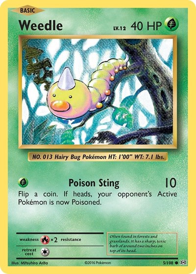 Weedle (XY - Evolutions) Light Play