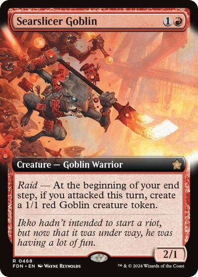 Searslicer Goblin (Extended Art) (Foundations) Near Mint Foil