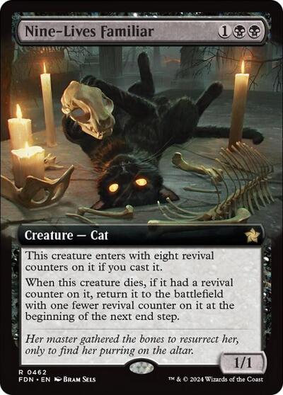 Nine-Lives Familiar (Extended Art) (Foundations) Near Mint Foil