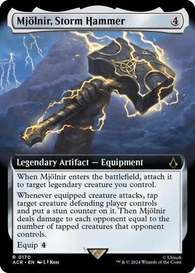 Mjolnir, Storm Hammer (Extended Art) (Universes Beyond: Assassin's Creed) Light Play Foil