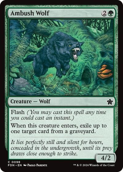 Ambush Wolf (Foundations) Near Mint Foil