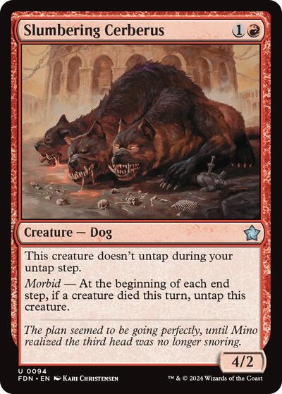 Slumbering Cerberus (Foundations) Near Mint Foil