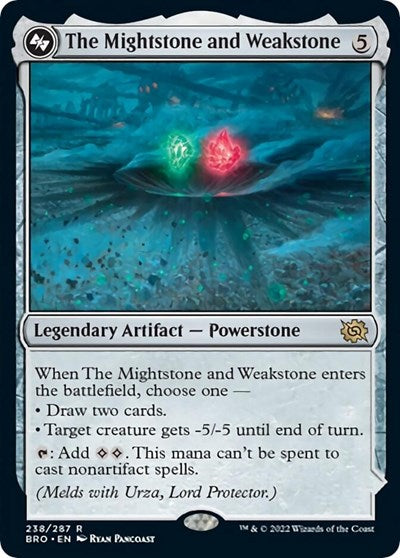 The Mightstone and Weakstone (The Brothers' War) Light Play Foil