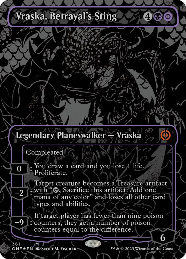 Vraska, Betrayal's Sting (Oil Slick Raised Foil) [ONE - 361]