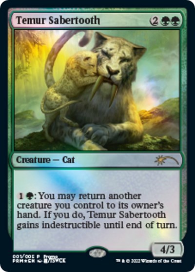 Temur Sabertooth (Promos: Unique and Miscellaneous) Light Play Foil