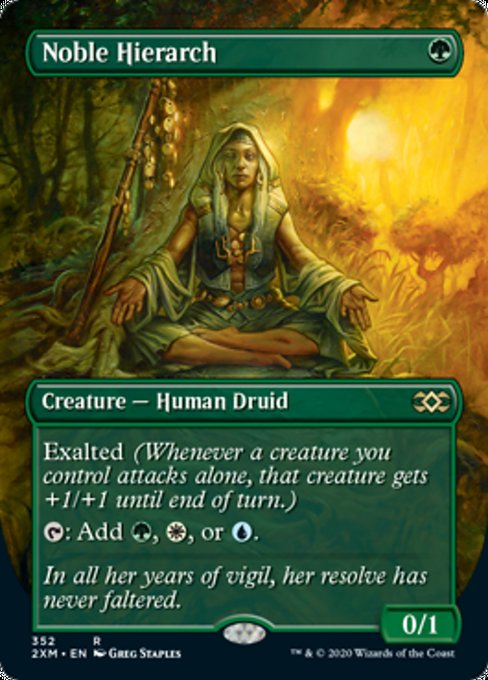 Noble Hierarch (Borderless) (Double Masters) Light Play