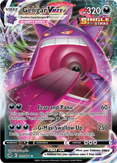 Gengar VMAX (SWSH08: Fusion Strike) Light Play Foil