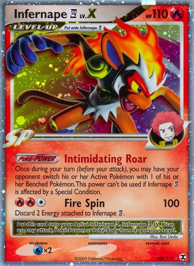 Infernape E4 Lv.X (Rising Rivals) Medium Play Holofoil