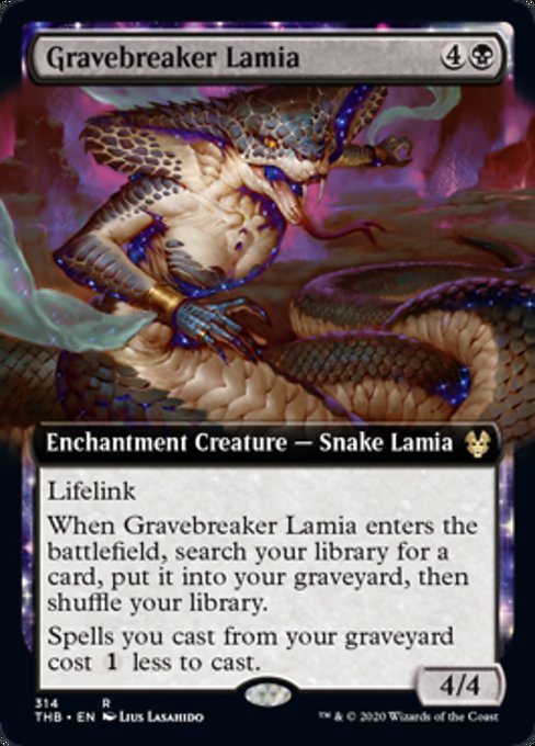 Gravebreaker Lamia (Extended Art) (Theros Beyond Death) Light Play Foil